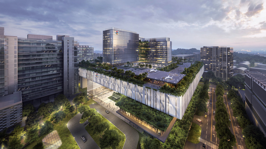 National University Hospital Campus Masterplan, commissioned by National University Hospital in Singapore, and designed by Gensler - 